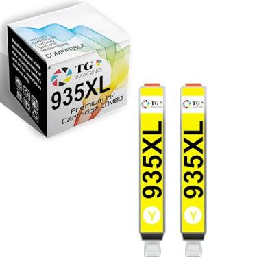 Imagem de TG Imaging Cartucho de tinta de substituição compatível 935 para HP 935XL amarelo 934XL para Office Jet 6220 6800 6812 6815 6820 6822 6825 Pro 6230 6830 6835 6836 impressora (amarelo alto rendimento