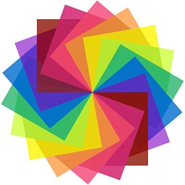 Imagem de Filtros de luz de Halloween, 18 peças de géis coloridos para iluminação em 9 cores, folhas de gel de luz para luzes LED de paisagem ou leitura