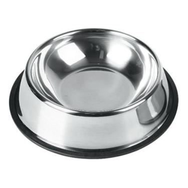 Imagem de Comedouro Bebedouro Inox 240 Ml Base Borracha Gão Gato - Mimo Pets