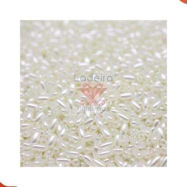 Imagem de Arroz Perolado Passante 3X6mm Em Abs Com 500Gr - LADEIRA BIJUTERIAS, 2