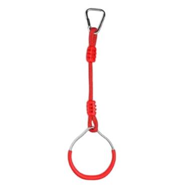 Imagem de Colaxi Ginástica Swing Jungle Fitness Exercício Macaco Escalada Equipamento de Ginástica para Treinamento de Força Acessórios Playground, Vermelho