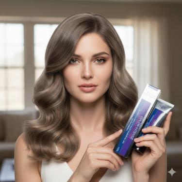 Imagem de Tinta de Cabelo Louro Medio Cinza 7.1 Kaizen Coloração 60gr