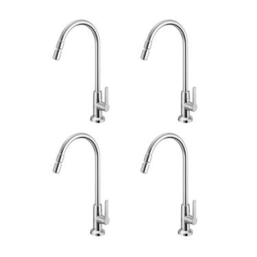 Imagem de Kit 4 Torneira P Pia De Cozinha Mesa Bica Alta Gali Docol