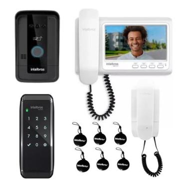 Imagem de Kit Videoporteiro IVR 7 ID com Fechadura Digital FD 1000, Acesso por S