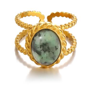 Imagem de LadayPoa Anel turquesa boêmio para mulheres, joia vintage de prata 925, joia turquesa ocidental para mulheres, Cobre, Turquesa sintética