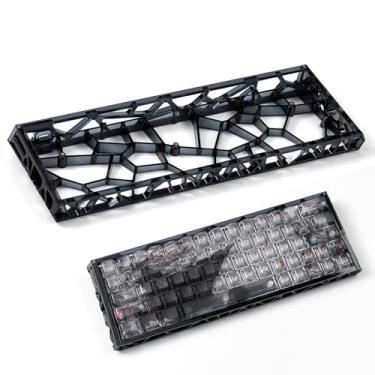 Imagem de Capa de teclado 60% mecânica oca transparente compatível com teclado Wooting60/HM66/Mad60/M6lite/Rakka (apenas capa)