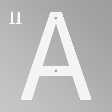 Imagem de Números de casa branca de 15 cm para uso externo, letras de metal para placas externas, letras de endereço de casa de alumínio antiferrugem para porta da frente, escritório e decoração de jardim