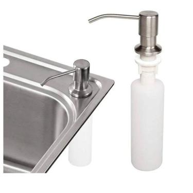 Imagem de Dosador Dispenser Embutir Inox 304 Sabão Sabonete Detergente