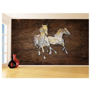 Imagem de Papel De Parede Animais Pop Art Cavalos Cores 3,5M Pxa376