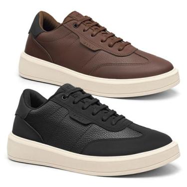 Imagem de Kit 2 Tênis Masculino Vili Urban Sportstyle Sapatenis Casual, Preto, M