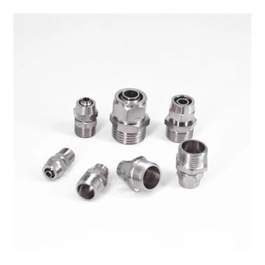 Imagem de Encaixe giratório 4/6/8/10/12/14/16 mm Mangueira OD x M5 1/20.3 cm 1/10.2 cm 3/20.3 cm 1/5.1 cm Encaixe de ar de parafuso rápido pneumático macho (12 mm, 1/5.1 cm)