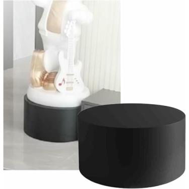 Imagem de LGEOELIAS Suporte de pedestal de exibição redondo, base de plataforma de exibição de modelo, vitrine loja de roupas com rolamento de plataforma de 100 kg, para coleção de modelos, adereços de