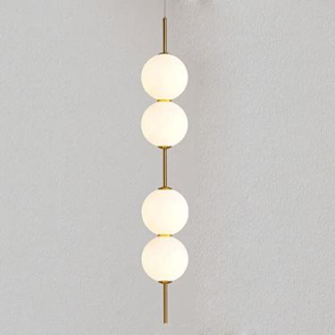 Imagem de YQSLQZZ Luminária pendente de esfera de vidro, luminária decorativa de cabeceira moderna, luzes de teto suspensas, corredor de jantar, ilha de cozinha, lustre dourado