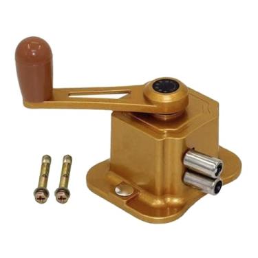 Imagem de YWJLQH Cabide de roupas com manivela, acessório de liga de alumínio, fácil de usar, peças de reposição para cabideiro de roupas e lavanderia, Dourado