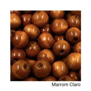 Imagem de Bolinhas De Madeira 15mm Com Furo 50 Unidades DIY - Doce Ternura, Marr