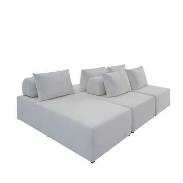 Imagem de Sofá Ilha na Caixa em Módulos Mobili 3 chaise 270cm Estofama, Bege