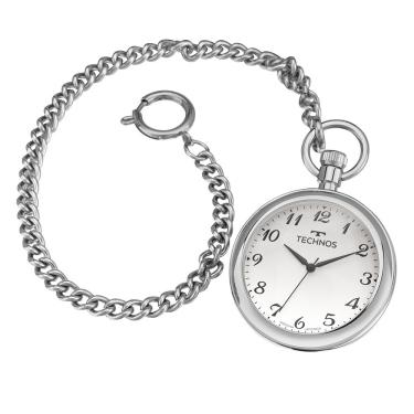 Imagem de Relógio de Bolso Technos Ref: 2035neg/1b Classic Heritage Prateado