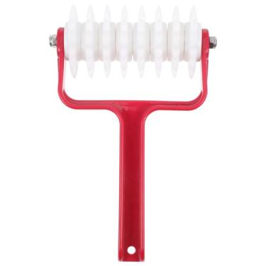 Imagem de 1 peça rolo de massa rolo de pizza docker rolo de agulha de pizza ciggaret pizza docker biscoitos italianos rolo de pastelaria cortador de metal pão, de massa, cortador de pizza de plástico, sem