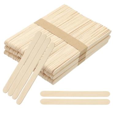 Imagem de PATIKIL Pacote com 150 bastões de artesanato, palitos de madeira de 14 cm para artesanato, sorvete, faça você mesmo, projetos de arte em casa, designs criativos, educação, madeira