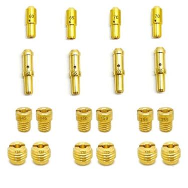 Imagem de Kit de jateamento para Weber 32/36 DGV DGEV DGAV DGES DGAS DGMS CarbJet SET principal (pares 145, 150, 155), ar (pares 160, 170, 180) marcha lenta secundária 50, 55, 60, 65, 65, 65, 65, 65, 70 ,75