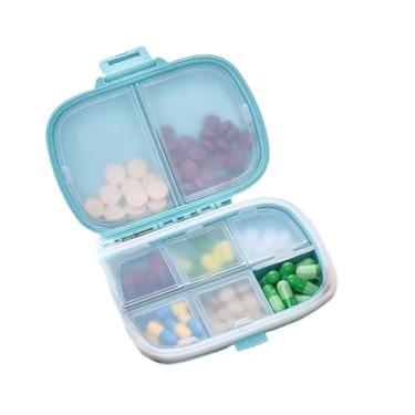 Imagem de Porta Comprimidos Semanal - Organizador Compacto para Cápsulas com Divisões Manhã e Noite(Verde)