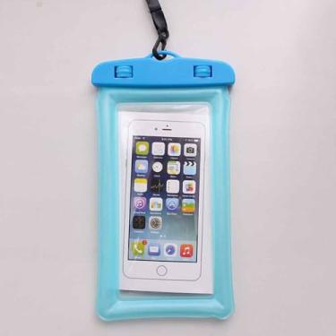 Imagem de Pacote com 2 bolsas flutuantes para celular à prova d'água de 16,5 polegadas, bolsas flutuantes para celular, capa para iPhone, Sumsung, bolsa seca para celular, para praia, azul