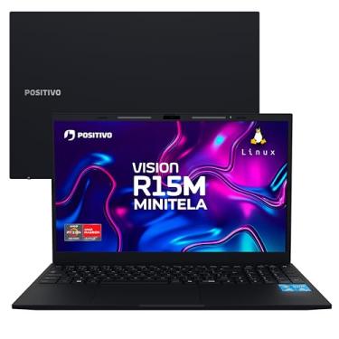 Imagem de Notebook Positivo Vision R15M AMD Ryzen 7-5825U Linux 24GB RAM 512GB SSD Wi-Fi 6 Tela 15” Full HD IPS Antirreflexo - Minitela - Permite upgrade de memória RAM e SSD - Preto