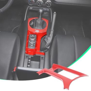 Imagem de Acabamento da capa antiarranhões da moldura do freio de mão compatível com Mazda MX-5 Miata ND 2016, capa protetora decorativa do freio de mão, acabamento da tampa da moldura do painel do câmbio do