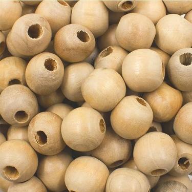 Imagem de Bola/Miçanga de Madeira 6mm para Artesanatos 250g e 500g (250 - Bege)