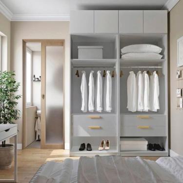 Imagem de Guarda-Roupa Modulado 4 Peças 4 Portas Jade CabeCasa MadeiraMadeira Ci