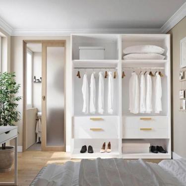 Imagem de Guarda-Roupa Modulado 2 Peças Sem Portas Jade CabeCasa MadeiraMadeira 