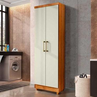 Imagem de Armário Multiuso 2 Portas 188x50 Sapateira Repleta Cedro/areia - Reple