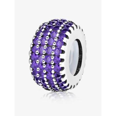 Imagem de 1 peça prata elegante diamante branco berloque contas adequadas para mulheres, faça você mesmo e roupa diária combinando joias decoração presente para mamãe, 2.99*9.25mm, Prata, Sem Pedra Preciosa