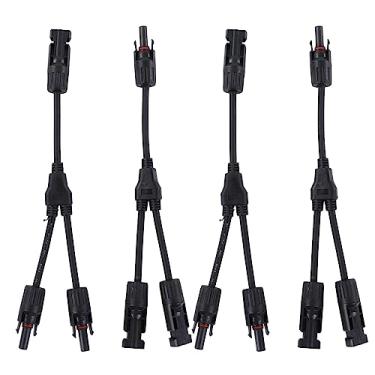 Imagem de Hyuduo Painel Solar Fotovoltaico y Cabo Paralelo de Ramificação, o Conector Feminino Masculino Livremente para Painéis Fotovoltaicos Solares, Instalação Fácil, Grau à Prova d'água IP67, Prova de