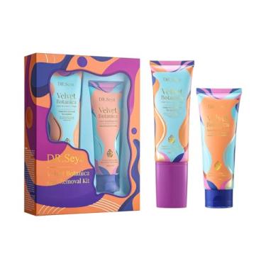 Imagem de Creme Depilatório Unissex – Creme depilatório com gel calmante, adequado para áreas íntimas, braços, pernas e pelos do peito. Suave e eficaz, adequado para todos os tipos de pele,100ml+120ml