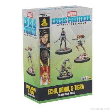 Imagem de Asmodee Marvel: Crisis Protocol Echo, Pacote de personagens Ronin e Tigra - Artistas marciais ágeis e lutador místico, jogo de super-heróis de mesa, para maiores de 14 anos, 2 jogadores, tempo de