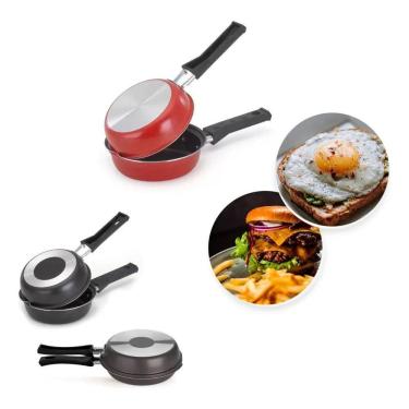 Imagem de 2X Frigideira Dupla Hamburgueira E Omeleteira Antiaderente 1