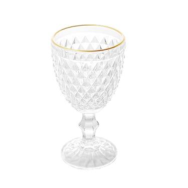 Imagem de LYOR - Taça de Água de Vidro Bico de Abacaxi com Fio de Ouro 325ml