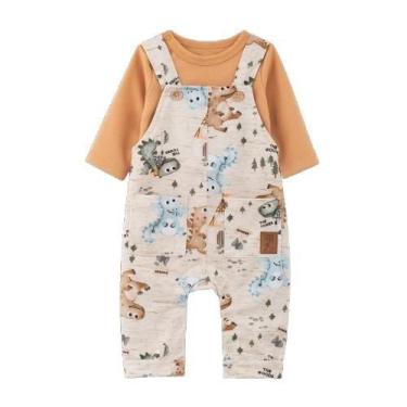 Imagem de Conjunto jardineira 32155 iaze, Bege marrom, M