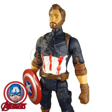 Imagem de Brinquedo Boneco Vingadores Capitão America 29Cm