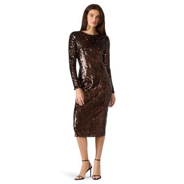 Imagem de Steve Madden Vestido feminino Hailee, Marrom, M