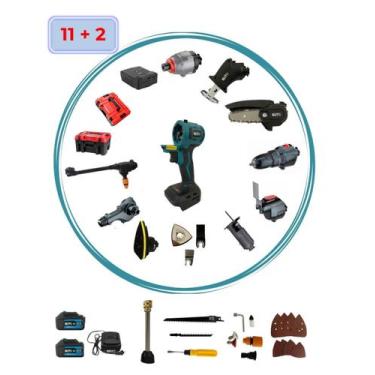 Imagem de Ferramenta Multifuncional 21V Brushless Profissional 11+2 Parafusadeir