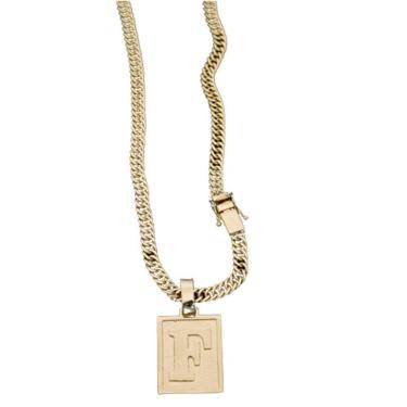 Imagem de Cordão Grumet Duplo Pingente Para Nomes Com F