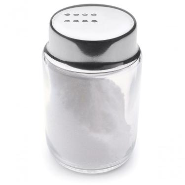 Imagem de Saleiro Pimenteiro Porta Sal Dispenser Vidro Tampa Inox 100g Mesa Servir Pote Dispenser Temperos