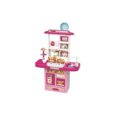 Imagem de Kit Cozinha Infantil, Multicolorido, Plástico, com Fogão, Forno, Pia, Acessórios, 58x21x35cm, para Crianças Acima de 3 Anos