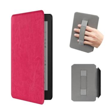 Imagem de Akacy Nova textura de couro sintético com alça Capa para Kindle paperwhite 15.2 cm 11th Case, leve e segura para água, capa protetora dobrável geração 2022/2024 versão (4)
