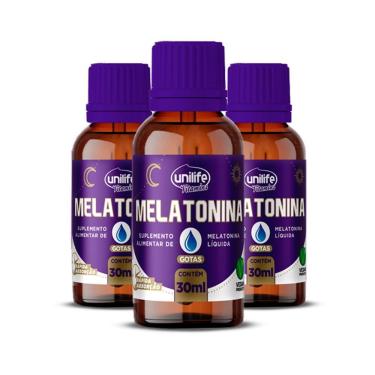 Imagem de Kit 3 Melatonina Em Gotas Unilife 30ml