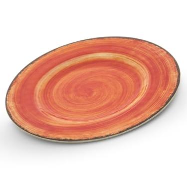 Imagem de Carlisle 5400252 Prato de jantar de melamina, 23 cm, bola de fogo