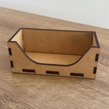 Imagem de Porta Cartões de Visita em MDF Cru Corte a Laser com Design Minimalista