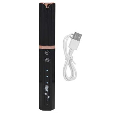 Imagem de Modelador de cílios elétrico com carregamento USB Modelador de cílios aquecido portátil ferramenta de ondulação de cílios de longa duração com 3 configurações de temperatura para (Preta)